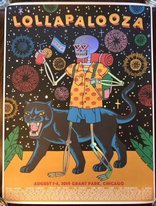 Lollapalooza Chicago 2019 Limited Edition Foil Poster Music Festival