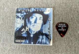 Willie Nelson & Family Guitar Pick Backstage Pass Columbus Ohio August 10 1994