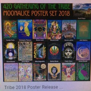 Moonalice (19) Sf Concert Posters " Gathering Of The Tribe 4/20/2018 "