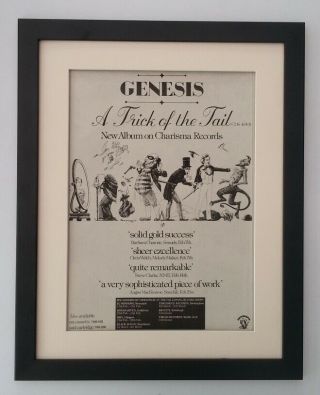 Genesis Trick Of The Tail 1976 Poster Ad Quality Framed Fast World Ship