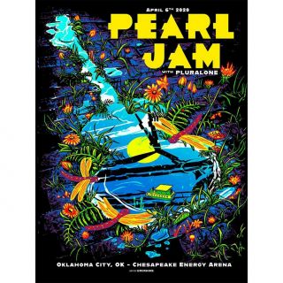 Pearl Jam Oklahoma City Tour Poster 4/6/20 Munk One Ed Vedder Ames Brad