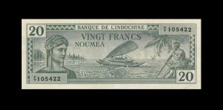 1945 French Indochina 20 Francs Caledonia Noumea ( (gem Unc))
