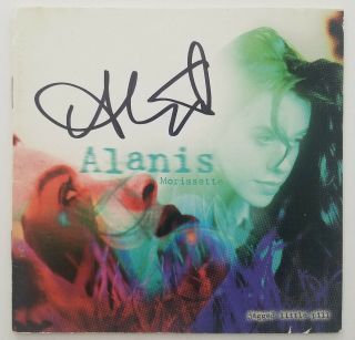 Alanis Morissette Signed Jagged Little Pill Cd Booklet Musical Cambridge Art