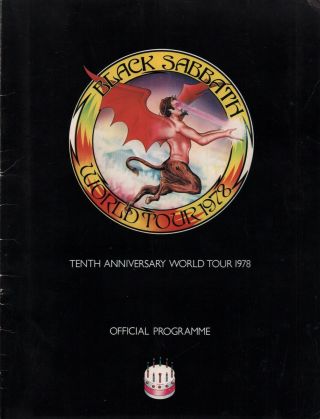 Black Sabbath 1978 Never Say Die Tour Concert Program Book / Van Halen / Vg 2 Ex