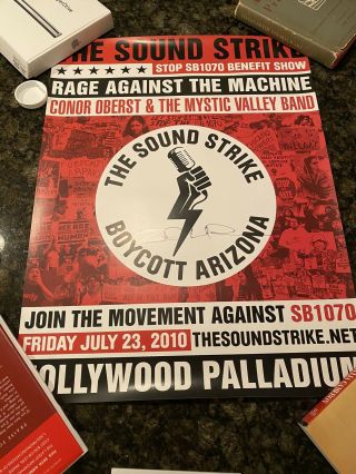 Rage Against The Machine Poster Signed Palladium Sound Strike Ratm Soad Aic