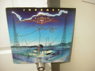 Journey Signed Lp Raised On Radio 1986 4 Members Steve Perry Randy Jackso