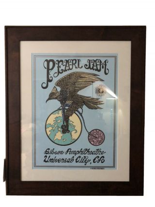 Pearl Jam Framed Concert Poster La 2009