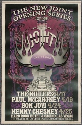 The Joint Las Vegas 2009 Concert Poster Paul Mccartney The Killers Bon Jovi