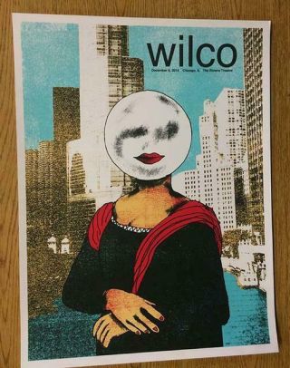 Wilco Chicago 2014 Concert Poster Mona Lisa Silkscreen Duval