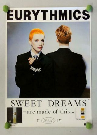 Eurythmics Sweet Dreams 1983 Annie Lennox Promo Poster