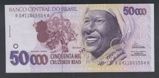 Brazil 50000 Cruzeiros Reais 1994 Unc P.  242,  Banknote,  Uncirculated