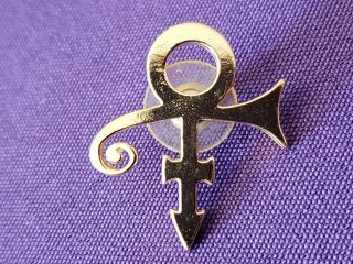 Prince Symbol Lapel Pin Paisley Park Gold