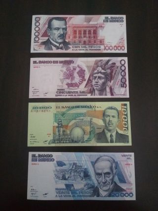 México 4 Bank Notes