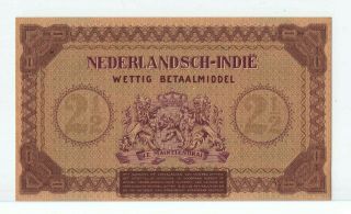 Netherlands Indies 2 1/2 Gulden - 1940 - UNC 2