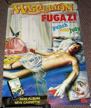 Marillion Uk Promo Poster " Fugazi " Album & Cassette & " Punch & Judy " Single 1984