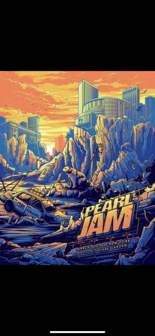 Pearl Jam Concert Poster - York City - Dan Mumford - Se - Msg 2020