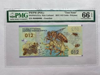 Test Note Pwpw Honey Bee 012 Pwpw Test Note Polymer Substrate Pmg 66 Jk000000