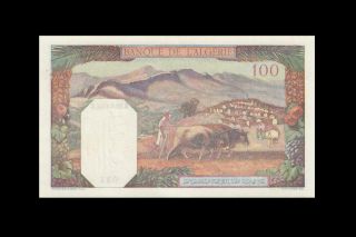 1945 French Algeria 100 Francs Africa Consecutive 2 Of 2 ( (gem Unc))