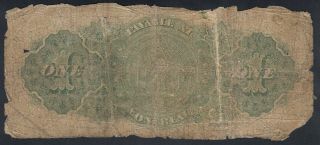 1878 DOMINION OF CANADA 1 DOLLAR BANK NOTE 2