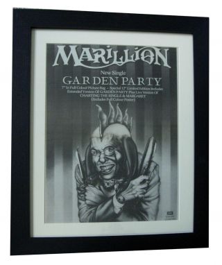 Marillion,  Garden Party,  Poster,  Ad,  Rare,  1983,  Framed,  Express Global Ship