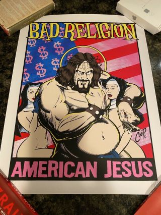Bad Religion American Jesus Shirt Poster Nirvana Metallica Ratm Qotsa Soad Nin