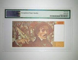 France 1988 - 90 100 Francs Banque de France PMG Gem 68 EPQ 2