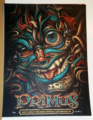 Nc Winters Primus Concert Poster Print Greek Theatre July 5,  2018