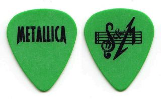 Metallica James Hetfield S&m Green Guitar Pick - 1999 Garage Tour