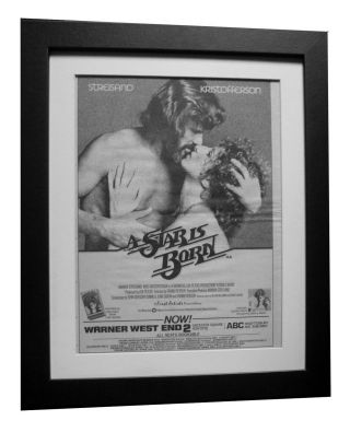 A Star Is Born,  Streisand,  Movie,  Poster,  Ad,  Framed,  1977,  Fast Global Ship