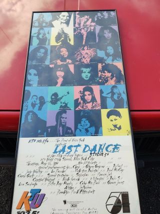 Ktu Studio 54 Last Dance Concert Poster Donna Summer Grace Jones Cher 1996 Frame