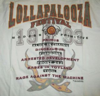 1993 Lollapalooza Concert (xl) Tank Top Alice In Chains Rage Against The Machine