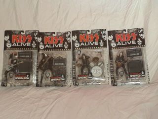 Kiss Alive Action Figures - Complete Set Of 4 Mcfarlane 2000 Stage