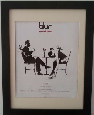 Blur Out Of Time 2003 Rare Poster Ad Quality Framed Fast World Ship