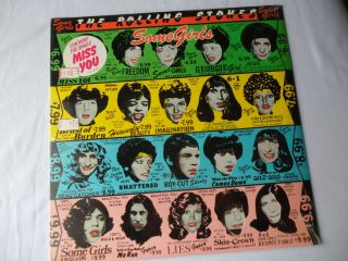 Rolling Stones 1978 1st Press Some Girls_ Withdrawn Lp_ex,