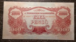 Ungarn,  Hungary - 1000 Pengo 1944 Russian Red Army Issued Vf
