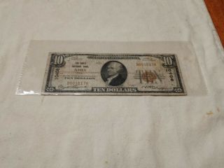 The National Bank Of Ames,  Iowa Ten Dollars In Circulated