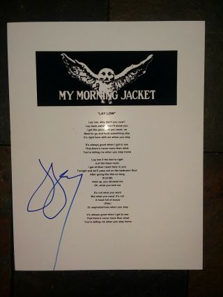 Jim James Signed Autograph My Morning Jacket Lay Low Lyrics Sheet Album Bas