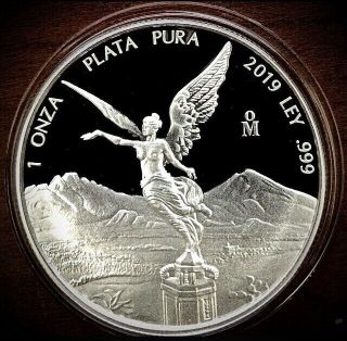 2019 2oz Mexico Libertad Silver Proof.  999 Limited Only 2,  750