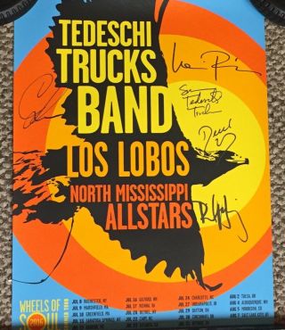 2016 Tedeschi Trucks Concert Poster Signed By The Band In