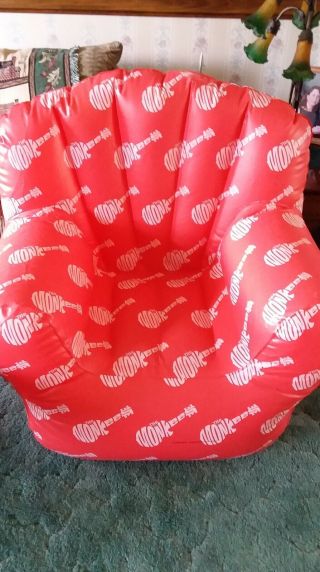 The Monkees Red Vinyl Inflatable Adult Chair Limited Edition Davy Jones 1998 Bin
