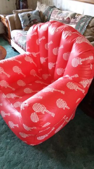 The Monkees Red Vinyl Inflatable Adult Chair Limited Edition Davy Jones 1998 BIN 2