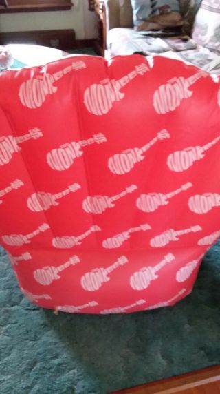 The Monkees Red Vinyl Inflatable Adult Chair Limited Edition Davy Jones 1998 BIN 3