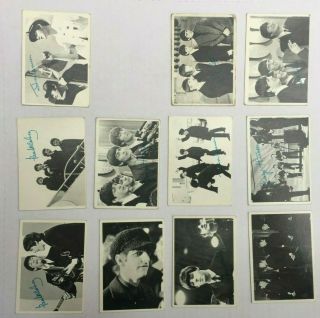 The Beatles Complete Topps 1964 B/w 2nd Series Green Backs 53 Of 55 Near Set