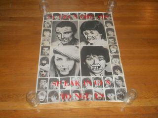 Talking Heads Speaking In Tongues 26.  5 X 37 Promo Poster 1983 Sire