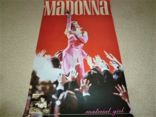 Madonna - Material Girl : 1985 Us Promo - Only Poster : Very Rare