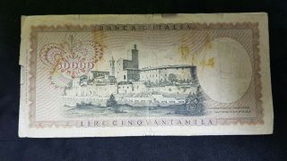 BANK OF ITALY,  50000 LIRE 1970,  F 2