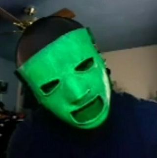 Slipknot Mask Corey Taylor Wanyk Latex Ready To Ship Uv Green With Autograph