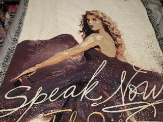 Taylor Swift Speak Now Album Tapestry Woven Throw Blanket