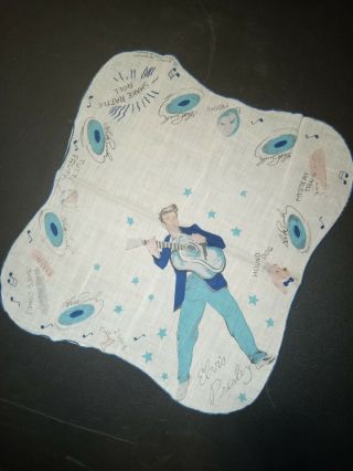 Elvis Presley Epe Handkerchief 1956 Rare Blue