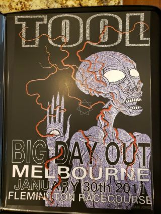 Tool Tour Poster Melbourne Australia January 30 2011 By Adam Jones Big Day Out